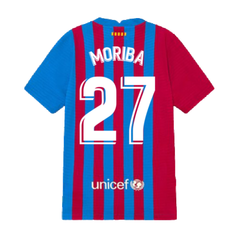 2021-2022 Barcelona Vapor Match Home Shirt (Kids) (MORIBA 27)