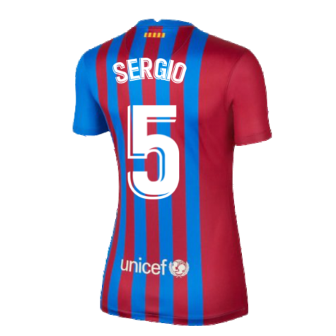 2021-2022 Barcelona Womens Home Shirt (SERGIO 5)