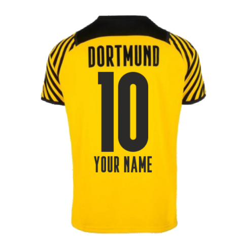 2021-2022 Borussia Dortmund Authentic Home Shirt (Your Name)