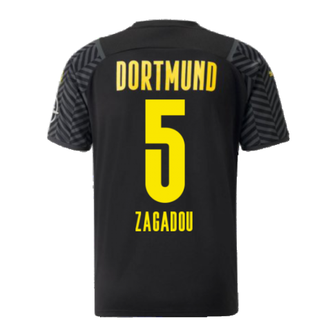 2021-2022 Borussia Dortmund Away Shirt (ZAGADOU 5)