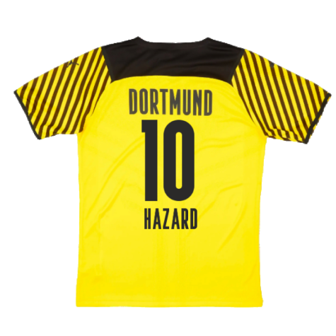 2021-2022 Borussia Dortmund Player Issue Home Shirt (HAZARD 10)