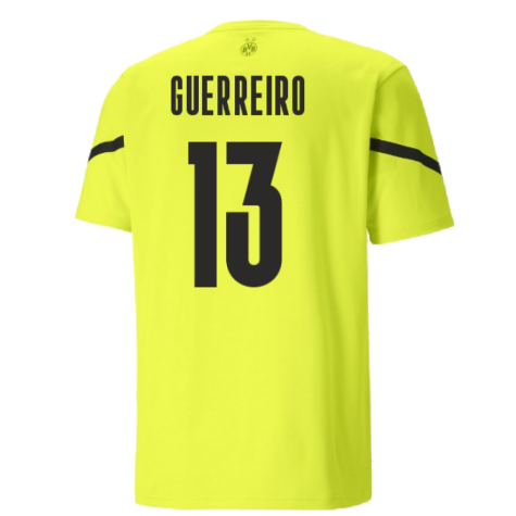 2021-2022 Borussia Dortmund Pre Match Shirt (Yellow) (GUERREIRO 13)