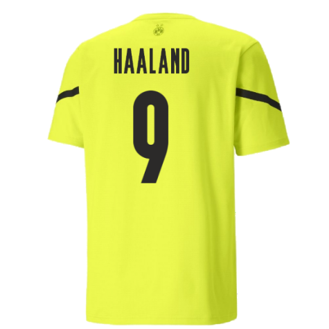 2021-2022 Borussia Dortmund Pre Match Shirt (Yellow) (HAALAND 9)