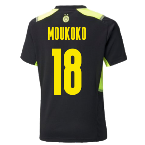 2021-2022 Borussia Dortmund Training Jersey (Black) (MOUKOKO 18)