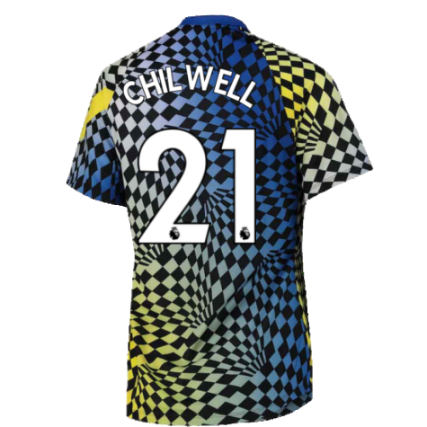 2021-2022 Chelsea Dry Pre-Match Training Shirt (Blue) (CHILWELL 21)