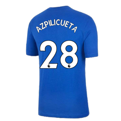 2021-2022 Chelsea Swoosh Club Tee (Blue) (AZPILICUETA 28)