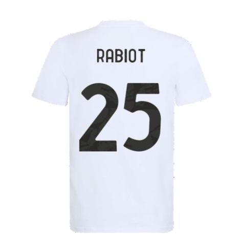 2021-2022 Juventus Training T-Shirt (White) (RABIOT 25)