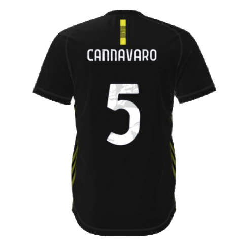 2021-2022 Juventus Travel Tee (Black) (CANNAVARO 5)