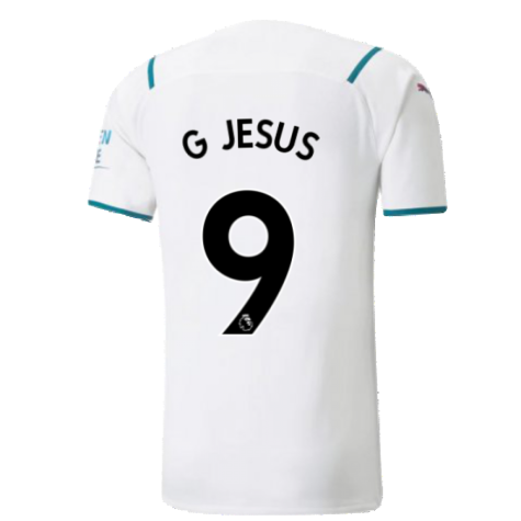 2021-2022 Man City Authentic Away Shirt (G JESUS 9)