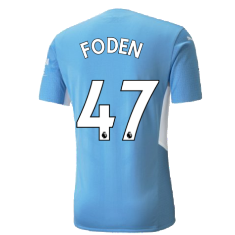 2021-2022 Man City Authentic Home Shirt (FODEN 47)