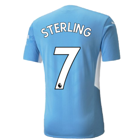 2021-2022 Man City Authentic Home Shirt (STERLING 7)