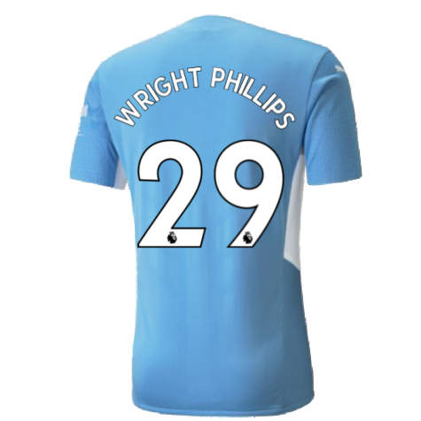 2021-2022 Man City Authentic Home Shirt (WRIGHT PHILLIPS 29)