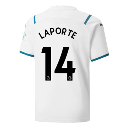 2021-2022 Man City Away Shirt (Kids) (LAPORTE 14)