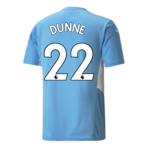 2021-2022 Man City Home Shirt (DUNNE 22)