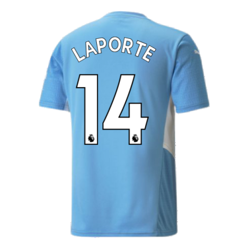 2021-2022 Man City Home Shirt (LAPORTE 14)