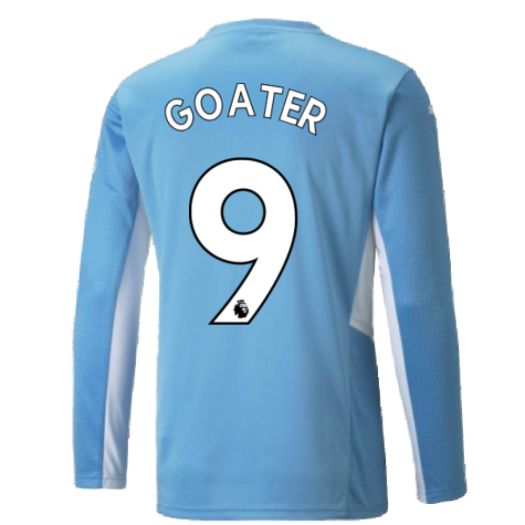 2021-2022 Man City Long Sleeve Home Shirt (GOATER 9)