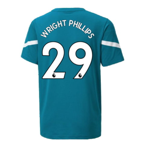 2021-2022 Man City Pre Match Jersey (Ocean Depths) - Kids (WRIGHT PHILLIPS 29)