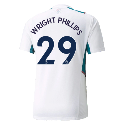 2021-2022 Man City Training Shirt (White) (WRIGHT PHILLIPS 29)