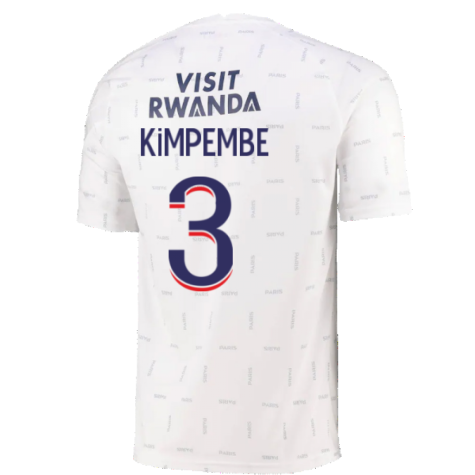 2021-2022 PSG Pre-Match Training Jersey (White) (KIMPEMBE 3)