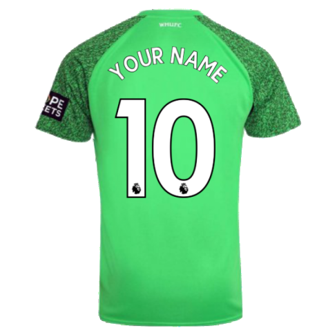 2021-2022 West Ham Home Goalkeeper Shirt (Green) (Your Name)