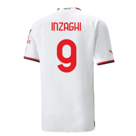 2022-2023 AC Milan Authentic Away Shirt (INZAGHI 9)