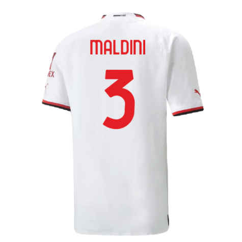 2022-2023 AC Milan Authentic Away Shirt (MALDINI 3)