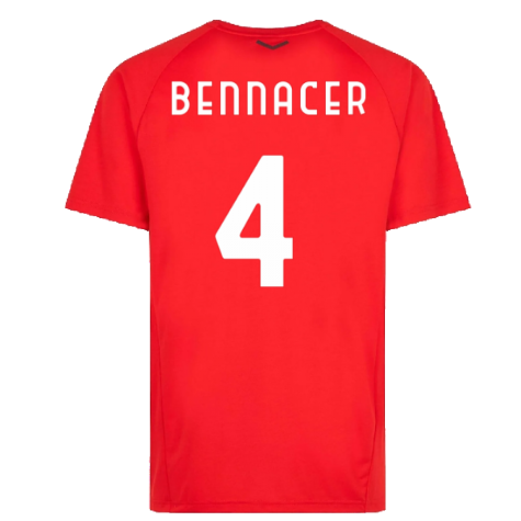 2022-2023 AC Milan Casuals Tee (Red) (BENNACER 4)