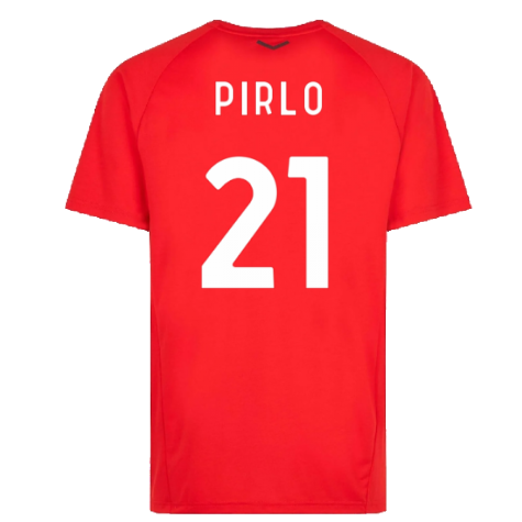 2022-2023 AC Milan Casuals Tee (Red) (PIRLO 21)