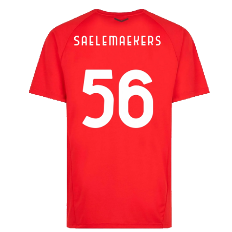 2022-2023 AC Milan Casuals Tee (Red) (SAELEMAEKERS 56)