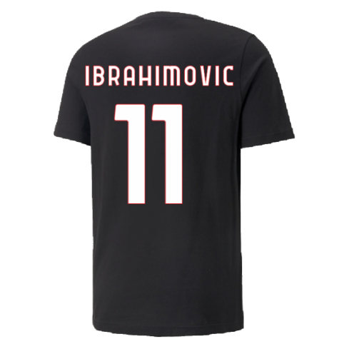 2022-2023 AC Milan FtblCulture Tee (Black) (IBRAHIMOVIC 11)