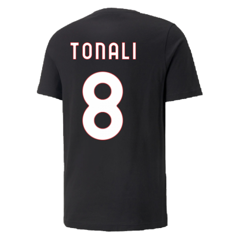 2022-2023 AC Milan FtblCulture Tee (Black) (TONALI 8)