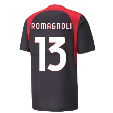 2022-2023 AC Milan Gameday Jersey (Black) (ROMAGNOLI 13)