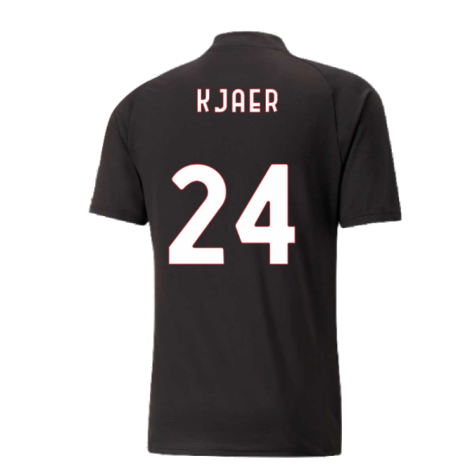 2022-2023 AC Milan Pre-Match Jersey (Black-Red) (KJAER 24)