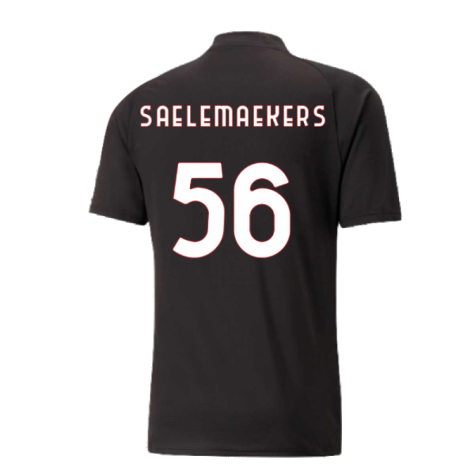 2022-2023 AC Milan Pre-Match Jersey (Black-Red) (SAELEMAEKERS 56)