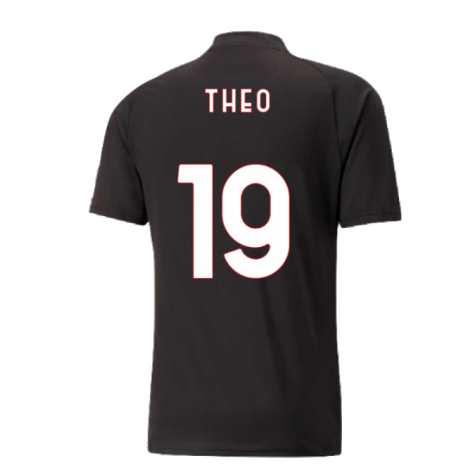 2022-2023 AC Milan Pre-Match Jersey (Black-Red) (THEO 19)