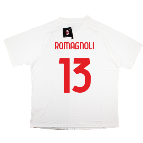 2022-2023 AC Milan Pre-Match Shirt (White-Red) (ROMAGNOLI 13)