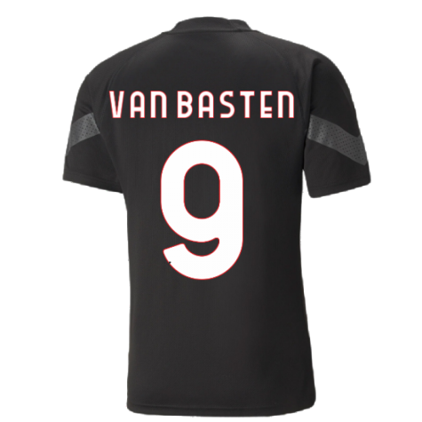 2022-2023 AC Milan Training Jersey (Black) - Kids (VAN BASTEN 9)