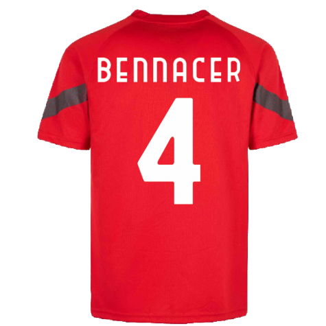 2022-2023 AC Milan Training Jersey (Red) (BENNACER 4)