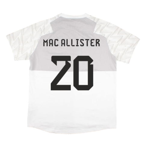 2022-2023 Argentina Game Day Travel Tee (White) (MAC ALLISTER 20)