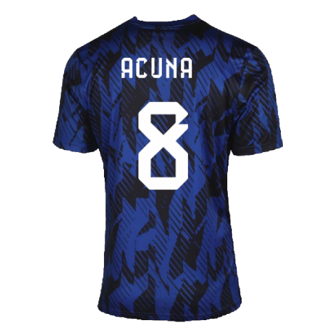 2022-2023 Argentina Pre-Match Shirt (Blue) (ACUNA 8)