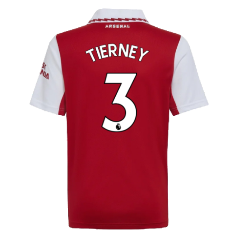 2022-2023 Arsenal Home Shirt (Kids) (TIERNEY 3)