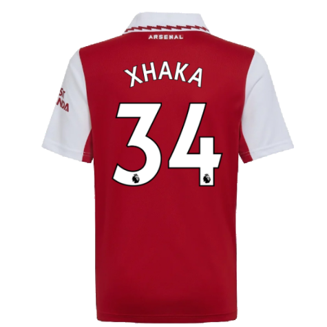 2022-2023 Arsenal Home Shirt (Kids) (XHAKA 34)