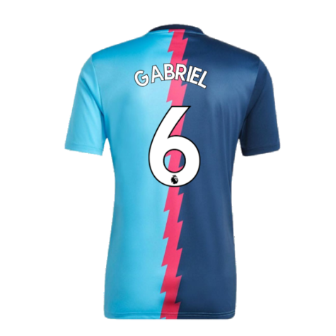 2022-2023 Arsenal Pre-Match Jersey (Blue) (GABRIEL 6)