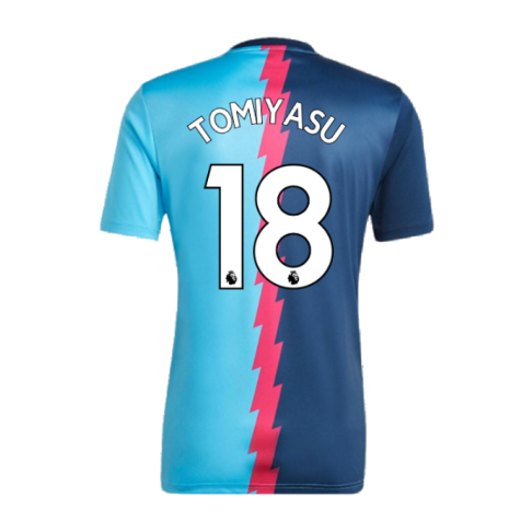 2022-2023 Arsenal Pre-Match Jersey (Blue) (TOMIYASU 18)