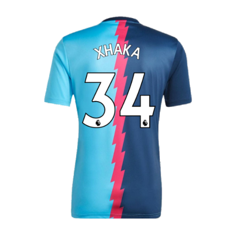 2022-2023 Arsenal Pre-Match Jersey (Blue) (XHAKA 34)