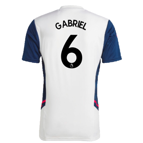 2022-2023 Arsenal Training Jersey (White) (GABRIEL 6)