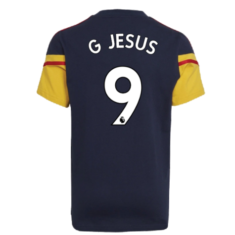 2022-2023 Arsenal Training Tee (Navy) (G JESUS 9)