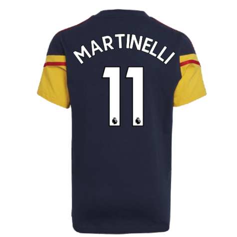 2022-2023 Arsenal Training Tee (Navy) (MARTINELLI 11)