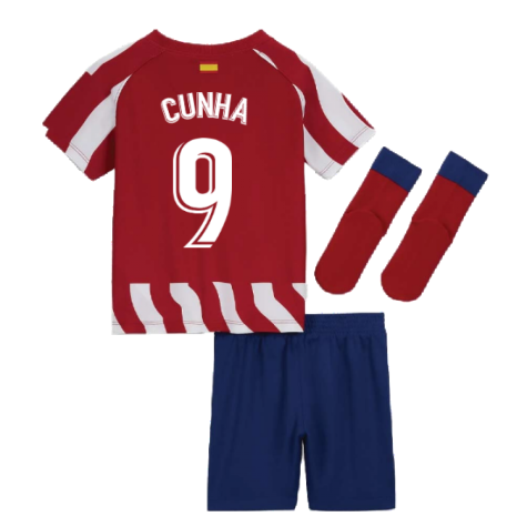 2022-2023 Atletico Madrid Home Infants Kit (CUNHA 9)