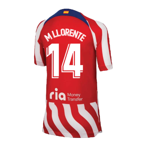 2022-2023 Atletico Madrid Home Shirt (Kids) (M LLORENTE 14)